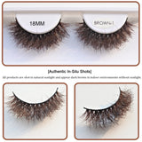 RED SIREN Brown Fluffy Mink Lashes 2026 New Design Luxurious Soft Natural Strip Lashes Cosplay Mink False Eyelashes Supplies