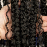 34" Cornrow Braided Wig | Full Lace | Baby Hair | Boho Braids | Kanekalon Synthetic
