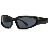 Unique Y2K Designer Luxury Sunglasses Women Rectangle Big Frame Sun Glasses For Men Outdoor UV Protection Classic 2000S Black Sh