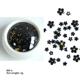 White Acrylic Flower Nail Art Decorations Mixed Size Rhinestones Red Blue Gem Manicure Tools Accessories DIY Nails Design 5g