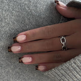 3D Bowknot Pearl Wearable Nail Art Fashion Leopard French Nude Almond Fake Nails Detachable Finished False Nails Press on Nails