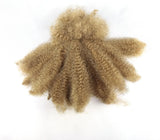 #30-#1-#30 Ombre Brown Afro Kinky Curly Bulk Human Hair | 50g Brazilian Crochet Braiding Hair Extensions (No Weft)