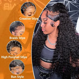 13x4 13x6 HD Transparent Lace Deep Wave Frontal Wig 40 Inch Jerrly Curly Lace Front HumanHair Wig For Deep Curly Water Wave Wig