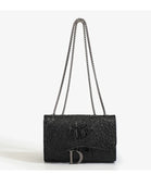 Women Sequined Chain Crossbody Bag With PU Leather - Chain Strap