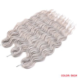 24" Orange Twist Crochet Hair | Synthetic Deep Wave Braiding Hair Extensions | Water Wave Hair | Heat Resistant Fiber | 60 Strands/Pack