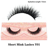 FOXESJI Real Mink Fluffy Short Eye Lashes Extension Wispy Soft Natural Short False Eyelashes Daily wear Full Strip Lashes Makeup
