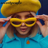 Plush women Cat Eye Sunglasses