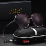 BARCUR Oversized Square Polarized Sunglasses for Women – Fashion Gradient Lens Summer Eyewear with UV400 Protection – Lightweight PC Comfortable Frame Trendy Street Style Shades for Summer Shopping Beach & Travel