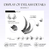 GROINNEYA Eyelashes Clusters 320 pcs Natural Eyelash extension Cluster Lashes Volume Mixed Tray Lashes Cluster Natural Lashes