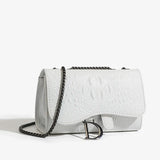 Women Sequined Chain Crossbody Bag With PU Leather - Chain Strap