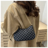 Women's Vintage Style Square Handbag Shoulder 23x6.5x14.5cm