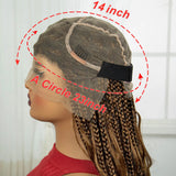 34" Boho Knotless Box Braids Wig | HD Full Lace | Ombre Braided Wig | Baby Hair | Synthetic Hair | Black Women