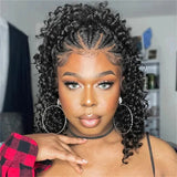 Kinky Curly Braided Bun Wig | 13x4 Lace Front | Human Hair | Remy | 210 Density