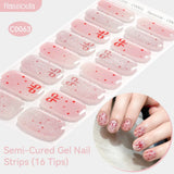 Gradient Auroras Semi Cured Gel Nail Strips Sparkly Shinning DIY Gel Polish Stickers for Nails Works with UV/LED Nail Lamps