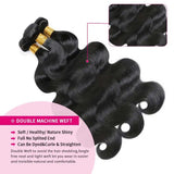 30 40 Inch Body Wave 1 3 4 Bundles Brazilian Remy Virgin Human Hair Wavy Double Bundles Weave Extensions