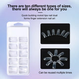 6PCS Extension Nail Polymer Gel Set 15ML Quick Building UV/LED Gel with Nails Mini Lamp for Manicure Extension Art DIY Tools Kit