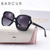 BARCUR Women’s Gradient Butterfly Frame Polarized Fashionable Sunglasses – Trendy Elegant Large PC Elliptical Design with UV400 Protection for Summer Travel Beach Shopping & Summer Style – White Gift Box Included