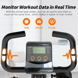 Exercise Bike Foldable Fitness Indoor Stationary Bike Magnetic 3 in 1 Upright Recumbent Exercise Bike for Home Workout