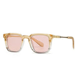 SHAUNA New Square Women Luxury Sunglasses Retro Rivets Men Gradient Shades UV400 Sun Glasses