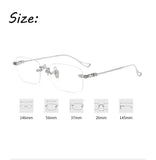 New Fashion Photochromic Myopia Glasses Vintage Rimless Square Women Men Anti Blue Light UV Sunglasses Optical Diopter Eyewear