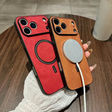 Magnetic Leather Case for iPhone 17 Pro Max 17 Air 17Pro Cover Magnet for Mag-safe Anti-knock All-round Camera Protector Shell