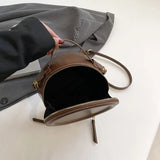 Round Crossbody Bags for Women | High Quality PU Leather Designer Shoulder Bag & Female Clutch Purse (Solid, Soft)
