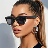 Classic Black Vintage Cat Eye Sunglasses Women Brand Designer Simplicity Elegant Small Frame Sun Glasses Men Trend Eyewear UV400