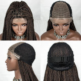 36" Water Wave Braided Wig | Lace Front | Baby Hair | Long Braids