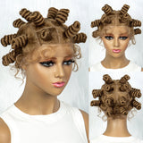 Knotless Braids Wig with Twist Buns | Full Lace African Braiding Hair