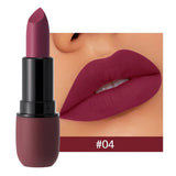 6-Color Matte Lipstick: Velvet Lip Color, Smooth, Waterproof, Long-Lasting Color Lip Makeup