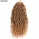 Goddess Faux Locs Crochet Hair | 18" Soft Curly Braids | Ombre Dreadlocks Extensions | 24 Strands/Pack