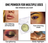 Monochrome Chameleon Highgloss Glitter Multi-use Eye Shadow Powder Glitter Metallic Aurora 3D Nose Shadow Brightening Cosmetic