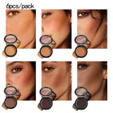 Woman makeup 6-Color Matte Bronze Powder Velvety Smooth Natural Setting Powder Makeup