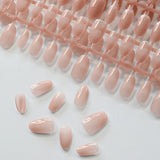 150Pcs Gradient Nude Short Almond Fake Nails XS/S/M Size Glossy Full Cover Press On Nail for Women Daily Wear False Fingertips