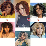 Afro Bob Faux Locs Wig | Short Dreadlock Twist Braids