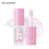 Glitter Plumping Lip Gloss Jelly Strawberry Moisturizer Fruit Lip Oil Transparent Fullness Lip Tint Gel Soft Tube Makeup LipCare