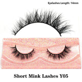 FOXESJI Real Mink Fluffy Short Eye Lashes Extension Wispy Soft Natural Short False Eyelashes Daily wear Full Strip Lashes Makeup