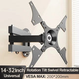 Universal Adjustable TV Wall Mount Bracket Universal Rotated Holder TV Mounts for 14 to 32 Inch LCD LED Monitor Flat Panel