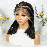 Cornrow & Bantu Knots Braided Wig | Stitch Braids | Full Lace | Synthetic Hair | Kima Wigs
