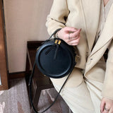 Round Crossbody Bags for Women | High Quality PU Leather Designer Shoulder Bag & Female Clutch Purse (Solid, Soft)