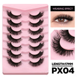 Cat Eyelashes Fluffy 3D Mink Eyelashes Natural Look False Lashes for Daily Party Wedding Lightweigh Reusable Makeup