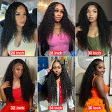 13x4 13x6 HD Transparent Lace Deep Wave Frontal Wig 40 Inch Jerrly Curly Lace Front HumanHair Wig For Deep Curly Water Wave Wig