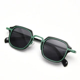 Caterside Punk Retro Polarized Sunglasses Men Mental Fashion Square Sun Glasses Women Outdoor Travel Driving Eyewear UV400