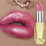 1PC Bold & Intense Glitter Shiny Metallic Lipstick Pearlescent Lip Tint,Long Lasting Lip Senior Matte Lip Makeup Gifts for Women