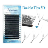 TBestt Matte Black 5D W Shape Eyelashes Extensions Premade Volume Lash Faux Natural Professional 3D W Cilios Lashes
