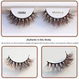 RED SIREN Brown Fluffy Mink Lashes 2026 New Design Luxurious Soft Natural Strip Lashes Cosplay Mink False Eyelashes Supplies
