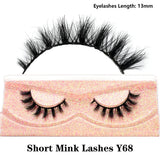 FOXESJI Real Mink Fluffy Short Eye Lashes Extension Wispy Soft Natural Short False Eyelashes Daily wear Full Strip Lashes Makeup