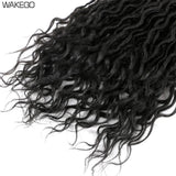 Goddess Faux Locs Crochet Hair | 18" Soft Curly Braids | Ombre Dreadlocks Extensions | 24 Strands/Pack