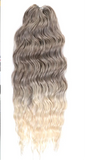 24" Orange Twist Crochet Hair | Synthetic Deep Wave Braiding Hair Extensions | Water Wave Hair | Heat Resistant Fiber | 60 Strands/Pack