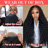 13x4 13x6 HD Transparent Lace Deep Wave Frontal Wig 40 Inch Jerrly Curly Lace Front HumanHair Wig For Deep Curly Water Wave Wig